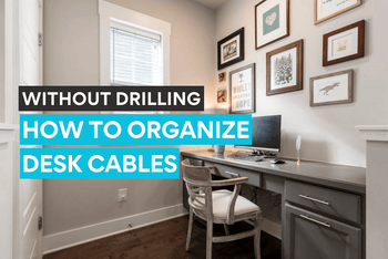 Organizing desk cables into your desk setup without a trace of holes. A much cleaner approach.