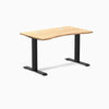 Desky Zero Ergo Edge Office Desk, Bamboo desktop, Matte Black frame