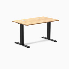 Desky Zero Bamboo Office Desk, Bamboo desktop, Matte Black frame