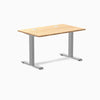Desky Zero Bamboo Office Desk, Bamboo desktop, Gray frame