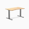 Desky Zero Ergo Edge Office Desk, Bamboo desktop, Space Gray frame