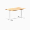 Desky Zero Bamboo Office Desk, Bamboo desktop, White frame