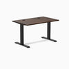 Desky Zero Rubberwood Office Desk, Dark Walnut desktop, Matte Black frame