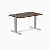 Desky Zero Rubberwood Office Desk, Dark Walnut desktop, Gray frame