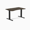 Desky Zero Ergo Edge Office Desk, Dark Bamboo desktop, Matte Black frame