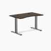 Desky Zero Ergo Edge Office Desk, Dark Bamboo desktop, Space Gray frame