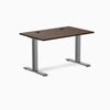 Desky Zero Rubberwood Office Desk, Dark Walnut desktop, Space Gray frame