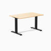 Desky Zero Hardwood Office Desk, Maple desktop, Matte Black frame