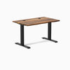 Desky Zero Hardwood Office Desk, Pheasantwood desktop, Matte Black frame