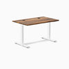 Desky Zero Hardwood Office Desk, Pheasantwood desktop, White frame