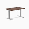 Desky Zero Rubberwood Office Desk, Red Walnut desktop, Gray frame