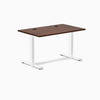 Desky Zero Rubberwood Office Desk, Red Walnut desktop, White frame