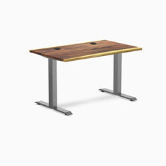 Desky Zero Hardwood Office Desk, Saman desktop, Space Gray frame