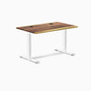 Desky Zero Hardwood Office Desk, Saman desktop, White frame