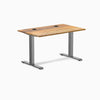 Desky Zero Hardwood Office Desk, Teak desktop, Space Gray frame