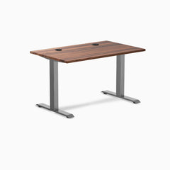 Desky Zero Hardwood Office Desk, Walnut desktop, Space Gray frame