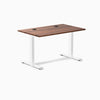 Desky Zero Hardwood Office Desk, Walnut desktop, White frame