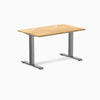 Desky Zero Hardwood Office Desk, White Oak desktop, Space Gray frame
