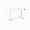 Desky Dual Ergo Edge Sit Stand Desk, White desktop, White frame