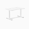 Desky Zero Ergo Edge Office Desk, White desktop, White frame