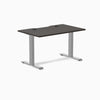 Desky Zero Scalloped Laminate Office Desk, Burnished Wood desktop, Gray frame