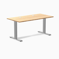 Desky Zero Bamboo Office Desk, Bamboo desktop, Gray frame
