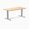 Desky Zero Bamboo Office Desk, Bamboo desktop, Gray frame