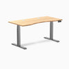 Desky Dual Ergo Edge Sit Stand Desk, Bamboo desktop, Space Gray frame