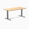Desky Zero Bamboo Office Desk, Bamboo desktop, Space Gray frame