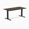 Desky Zero Bamboo Office Desk, Dark Bamboo desktop, Matte Black frame