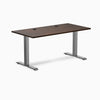Desky Zero Rubberwood Office Desk, Dark Walnut desktop, Space Gray frame