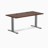 Desky Zero Rubberwood Office Desk, Red Walnut desktop, Space Gray frame