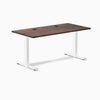 Desky Zero Softwood Office Desk, American Rustic Pine desktop, White frame