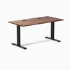 Desky Zero Hardwood Office Desk, Walnut desktop, Matte Black frame