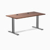 Desky Zero Hardwood Office Desk, Walnut desktop, Space Gray frame