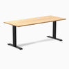 Desky Zero Bamboo Office Desk, Bamboo desktop, Matte Black frame