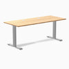 Desky Zero Bamboo Office Desk, Bamboo desktop, Gray frame