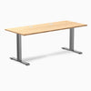 Desky Zero Bamboo Office Desk, Bamboo desktop, Space Gray frame