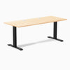 Desky Zero Hardwood Office Desk, Maple desktop, Matte Black frame