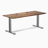 Desky Zero Hardwood Office Desk, Pheasantwood desktop, Space Gray frame