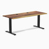 Desky Zero Hardwood Office Desk, Saman desktop, Matte Black frame