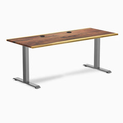 Desky Zero Hardwood Office Desk, Saman desktop, Space Gray frame