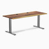 Desky Zero Hardwood Office Desk, Saman desktop, Space Gray frame