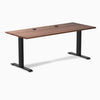Desky Zero Hardwood Office Desk, Walnut desktop, Matte Black frame