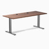 Desky Zero Hardwood Office Desk, Walnut desktop, Space Gray frame