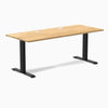 Desky Zero Hardwood Office Desk, White Oak desktop, Matte Black frame