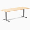 Desky Zero Hardwood Office Desk, Maple desktop, Space Gray frame