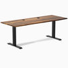Desky Zero Hardwood Office Desk, Pheasantwood desktop, Matte Black frame