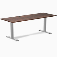 Desky Zero Softwood Office Desk, American Rustic Pine desktop, Gray frame