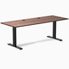 Desky Zero Hardwood Office Desk, Walnut desktop, Matte Black frame